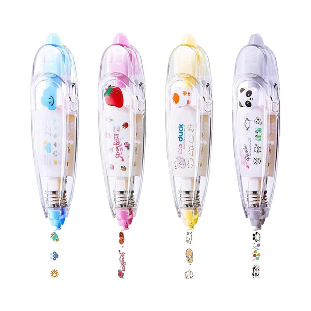 

4piece Premium Correction Tape Pen Cute Cartoon Convenient And Durable Nice Gift Wide Applications