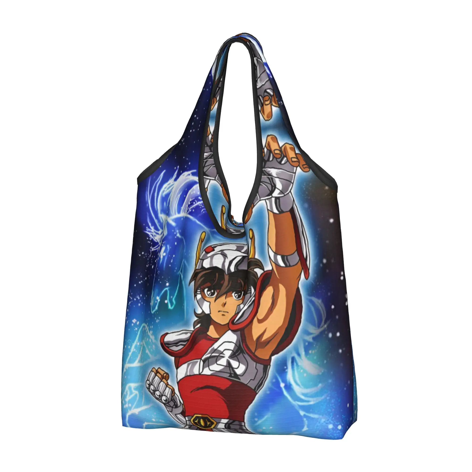 Funny Printed Classical S-Saintes S-Seiyaes Manga Shopping Tote Bag Portable Shoulder Shopper Comics Handbag