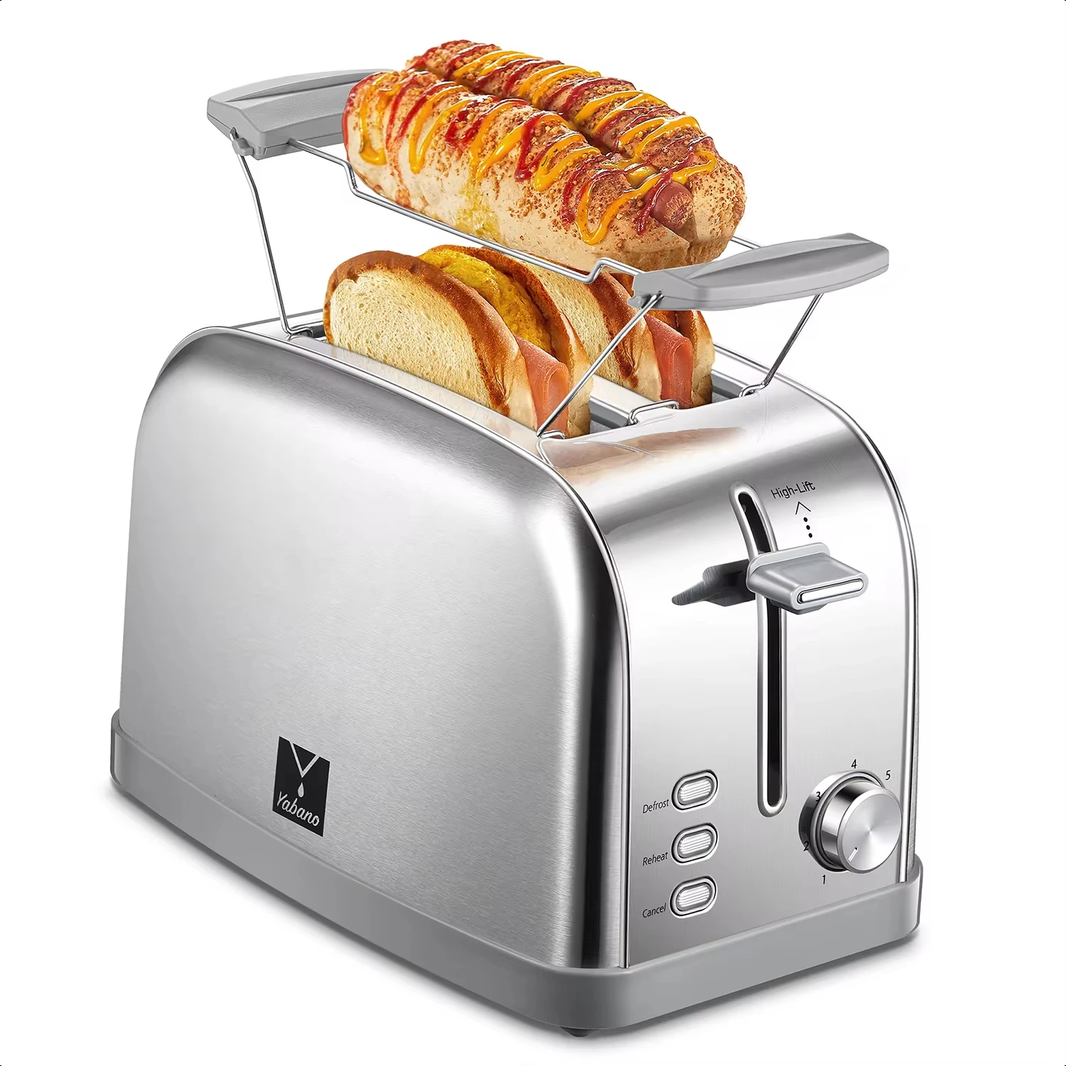 

2 slice toaster, Retro Bagel Toaster Toaster with 7 Bread Shade Settings, 2 Extra Wide Slots, Defrost/Bagel/Cancel , Rem