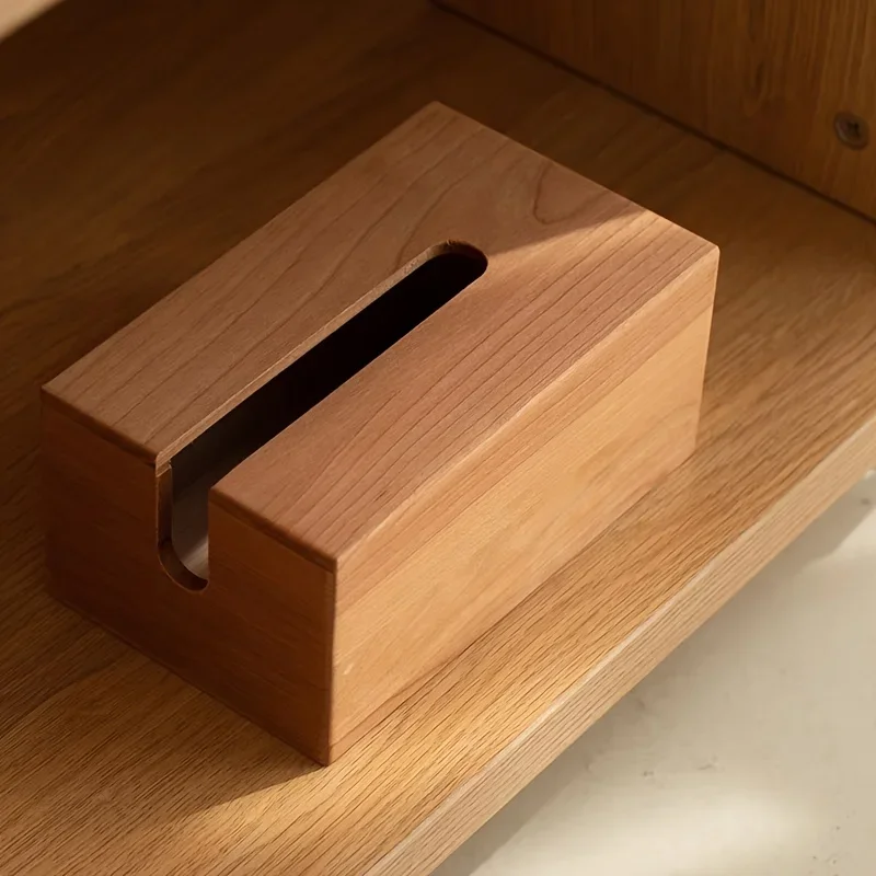 

1pc Solid Wood Tissue Box, Minimalist Drawer Box, Hotel Homestay Beech Tissue Box, Household Drawer Box