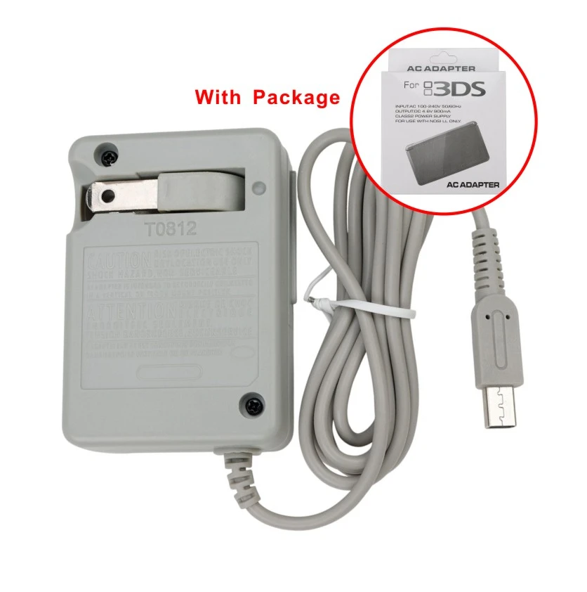 10pcs For Nintendo AC Adapter US Plug Charger 100V-240V Power Adapter for XL 2DS 3DS DS DSI AC Adapter US Plug Charger Switch