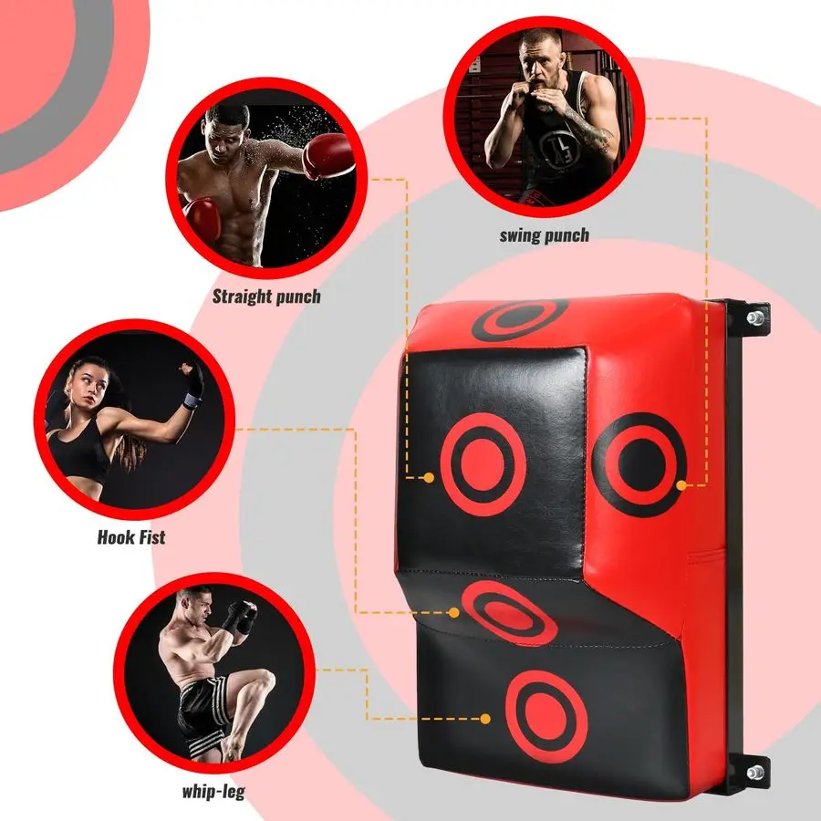 حقيبة ملاكمة Mount Uppercut Bar EVA Sandbag MMA للتدريب اللكم الهدف تهدف نقطة أسود وأحمر
