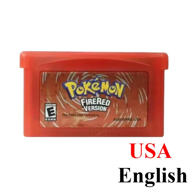 Pokémon GBA Spielkassette FireRed LeafGreen Ruby Sapphire Emerald Snakewood Clover für GBA SP Retro-RPG-Spielesammlung Geschenk