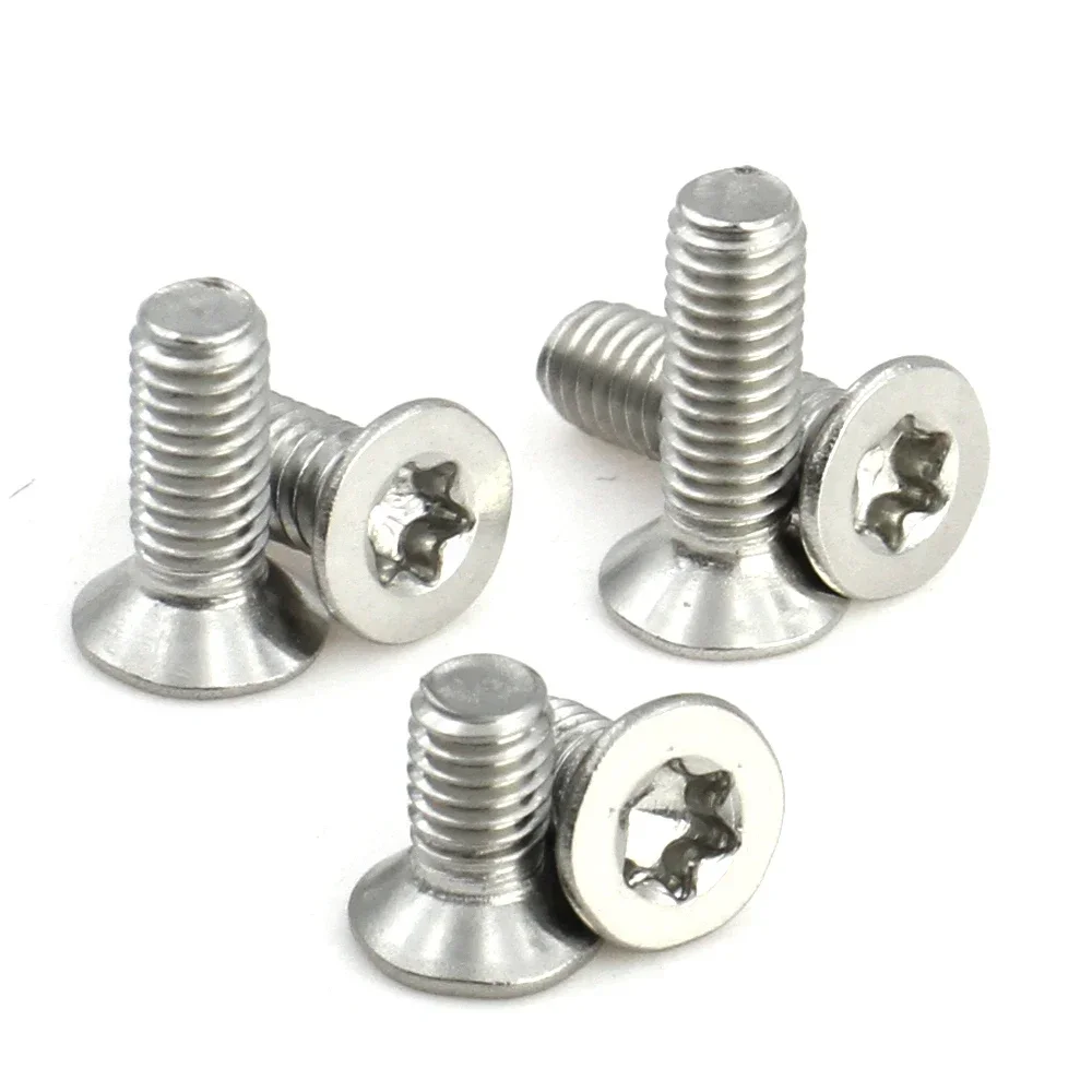 5/10/50pcs M1.4 M1.6 M2 M2.5 M3 M4 M5 M6 CM Six-Lobe Torx Flat Countersunk Head Screw Bolt 304 A2-70 Stainless Steel GB2673