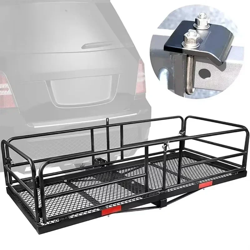 Universal Cargo Carrier, Foldable Rear Mounted Storage Rack, Heavy Duty Durable Luggage Rack for Car SUV