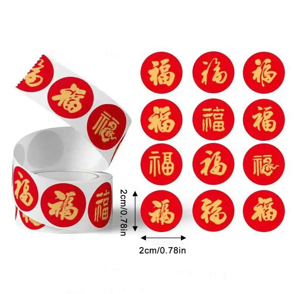Chinese Fu Blessing Sticker For Spring Festival New Year Celebration Party Scrapbook Good Luck Best Wishes Planner Sticker
