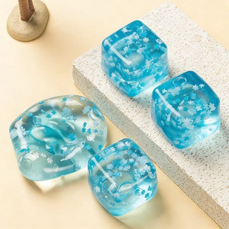 Quetschbare Schneeflocken-Eiswürfel Langsam Aufsteigendes Sensorisches Fidget-Spielzeug Weiche Eiswürfel Stressabbau-Quetschspielzeug Handübungs-Beruhigungshilfe – Detail 9