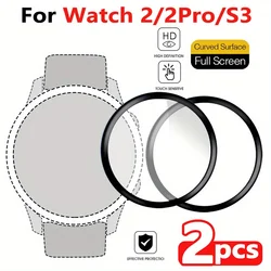 2pcs Full 3D Curved Soft Edge Clear Protective Film Smartwatch Full Cover For Xiaomi Watch 2/2 pro/S3 Screen Protector Film