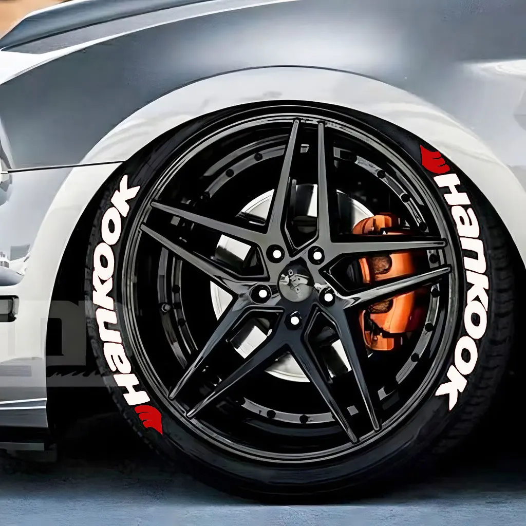 Hankook العالمي 3D السيارات للماء الإطارات ملصق سيارة عجلة المطاط الملتصقة حروف الشارات الملحقات #2
