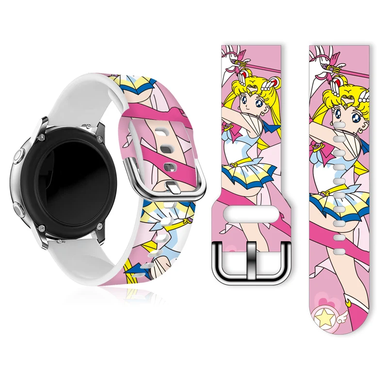 20mm Strap for Samsung Galaxy Watch 6/5 40mm 44mm 4Classic 42mm Anime Printed Band 22mm Watchband for 5Pro Replaceable Bracelet