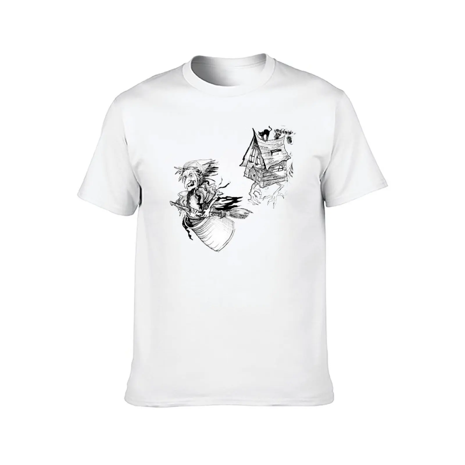 بابا ياجا والمنزل على أرجل الدجاج تي شيرت رجل تي شيرت رجل عادية تي شيرت #2