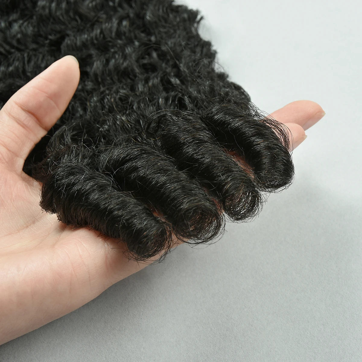 البورمية مجعد حزم شعر ريمي اللون الطبيعي وصلات شعر بشري مجعد البورمية مجعد الشعر النسيج HairUGo #5