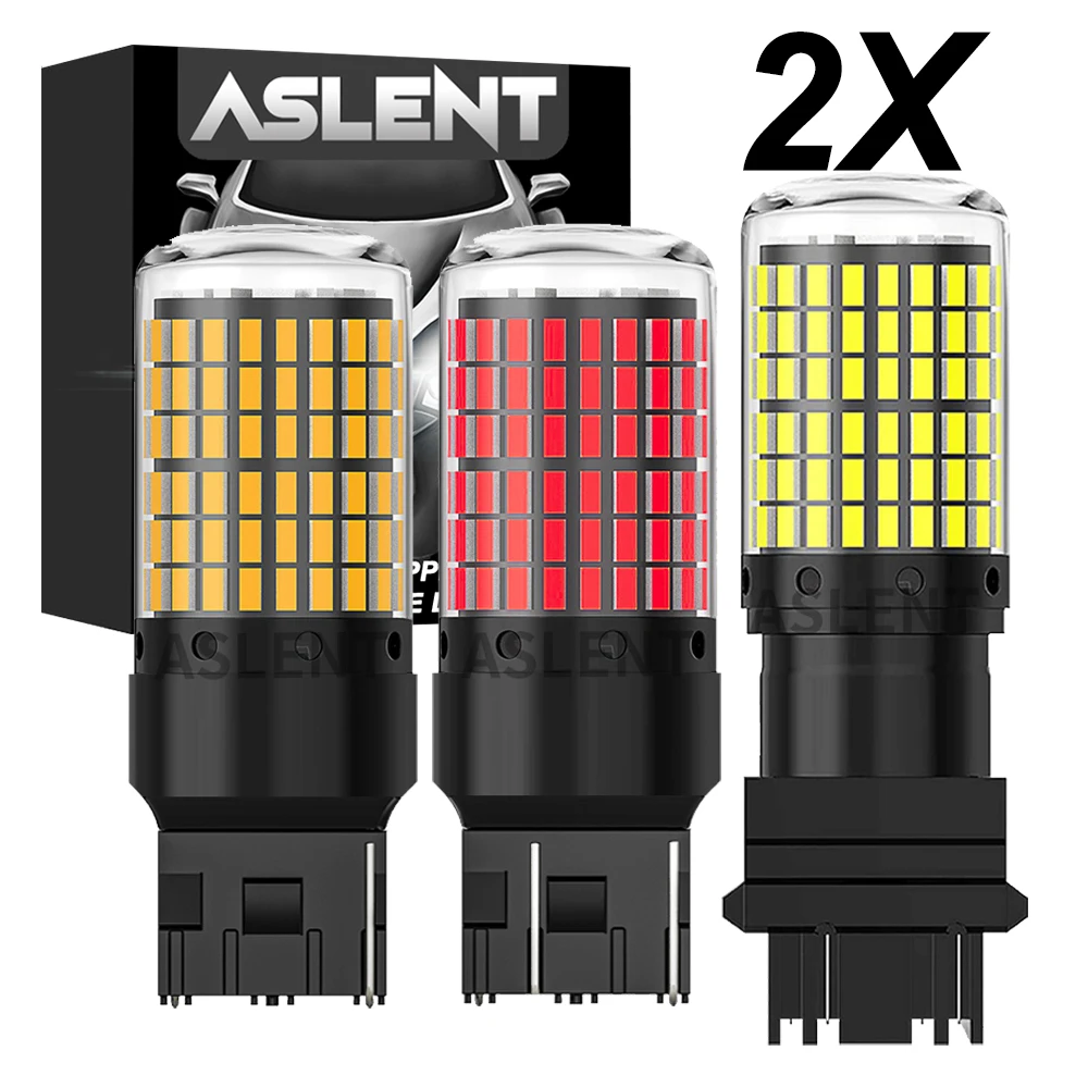 2PCS T20 7440 W21W 7443 W21/5W 3157 T25 1156 BA15S P21W BAU15S PY21W 1157 P21/5W BAY15D 144smd LED Bulbs Turn Signal Lights 12V
