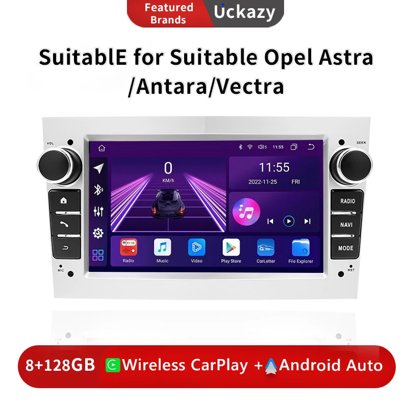 

8 Core AutoRadio Android 13 For Opel Astra H J 2004 Vectra Vauxhall Antara Zafira Corsa Vivaro Meriva Veda GPS Navi Stereo