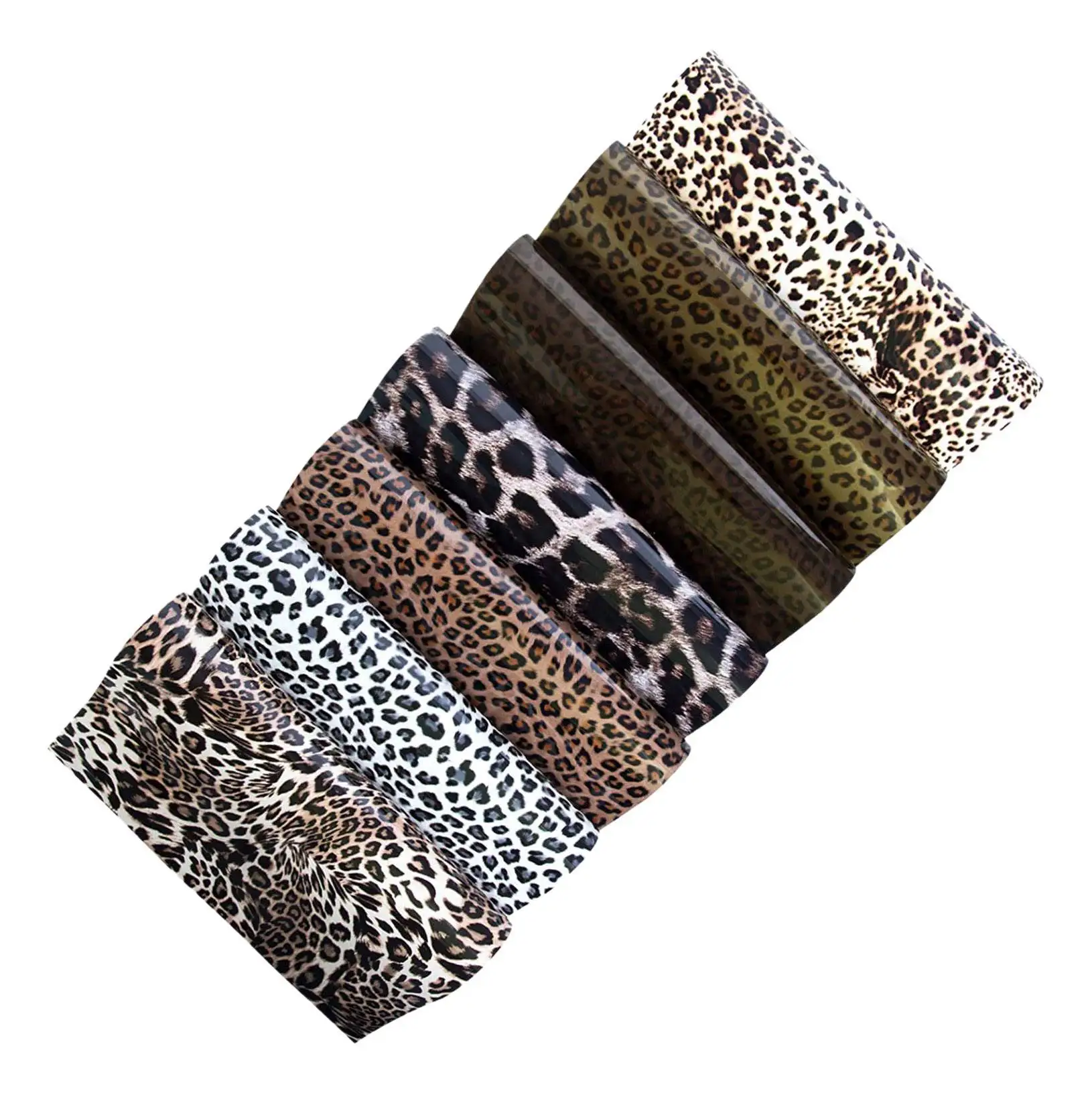 7Pc Heat Transfer Vinyl Bundle 12 x 10 Inches Print Leopard HTV Vinyl Craft Film Garment Clothing for T-Shirt Decoration