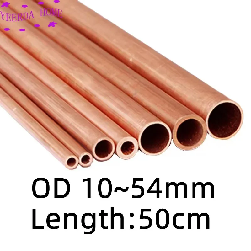 Od10~54mm T2 Copper Pipe Tube Copper Pipe,capillary Hollow Copper Tube Factory Outlets Length 50cm