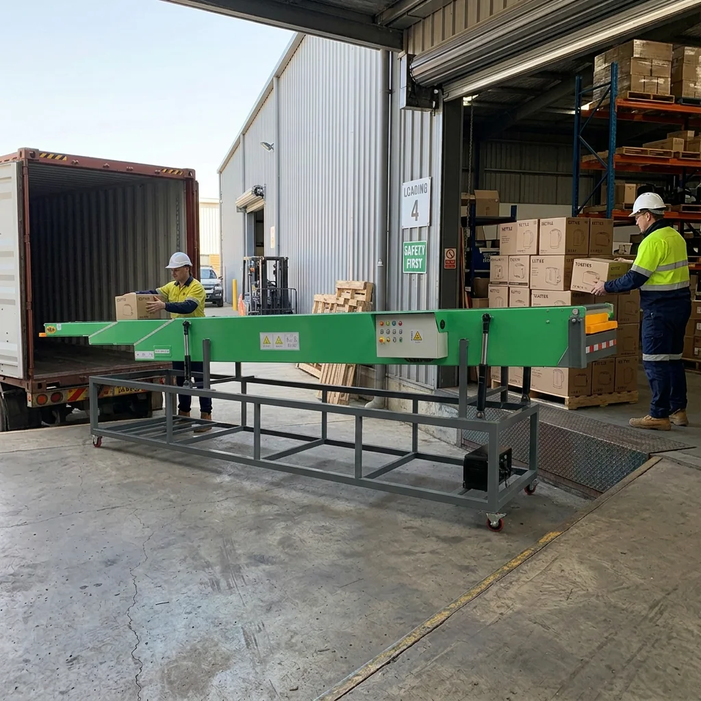 Telescopic Belt Conveyor Truck Container Loading Unloading Extendable Design Warehouse Logistics Express Parcel Fast Handling