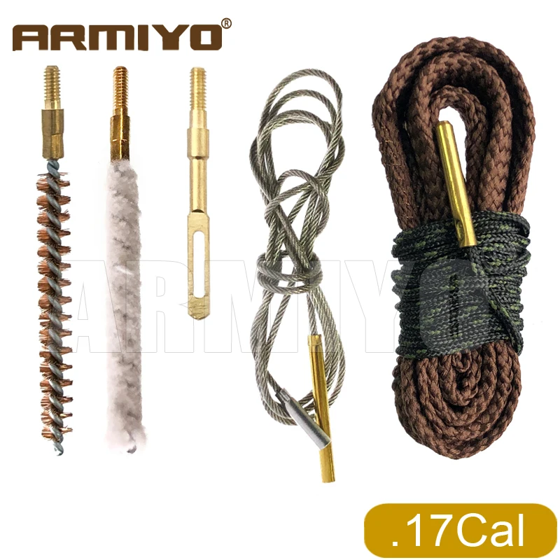 Armiyo Built-in Bronze Brush Hose Hard Pipeline Cleaning Rope Sling Cotton Swabs Cable Brass Puller Holder Fit 4.5mm ~ 18.5mm