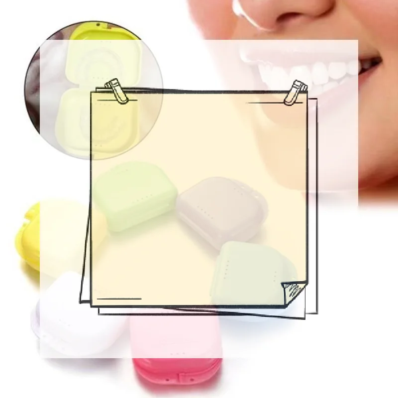 

1Pcs Colorful Dental Braces Retainer Case Denture Tray Box Vent Holes Mouth Guard Aligner Braces Denture Box