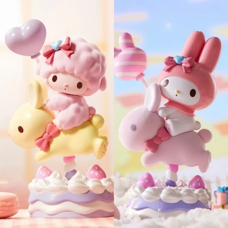 

High Quality Genuine My Melody & My Sweet Piano Figure Doll Sweet Party Series Pvc Model Toy Collectible Cute Figurines Gift Toy