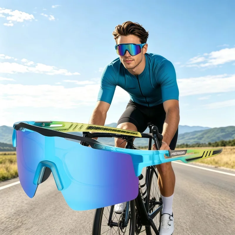ROCKBROS  26New fashionable bike riding windproof sunglasses, marathon climbing golf goggles, can be paired with myopia lenses