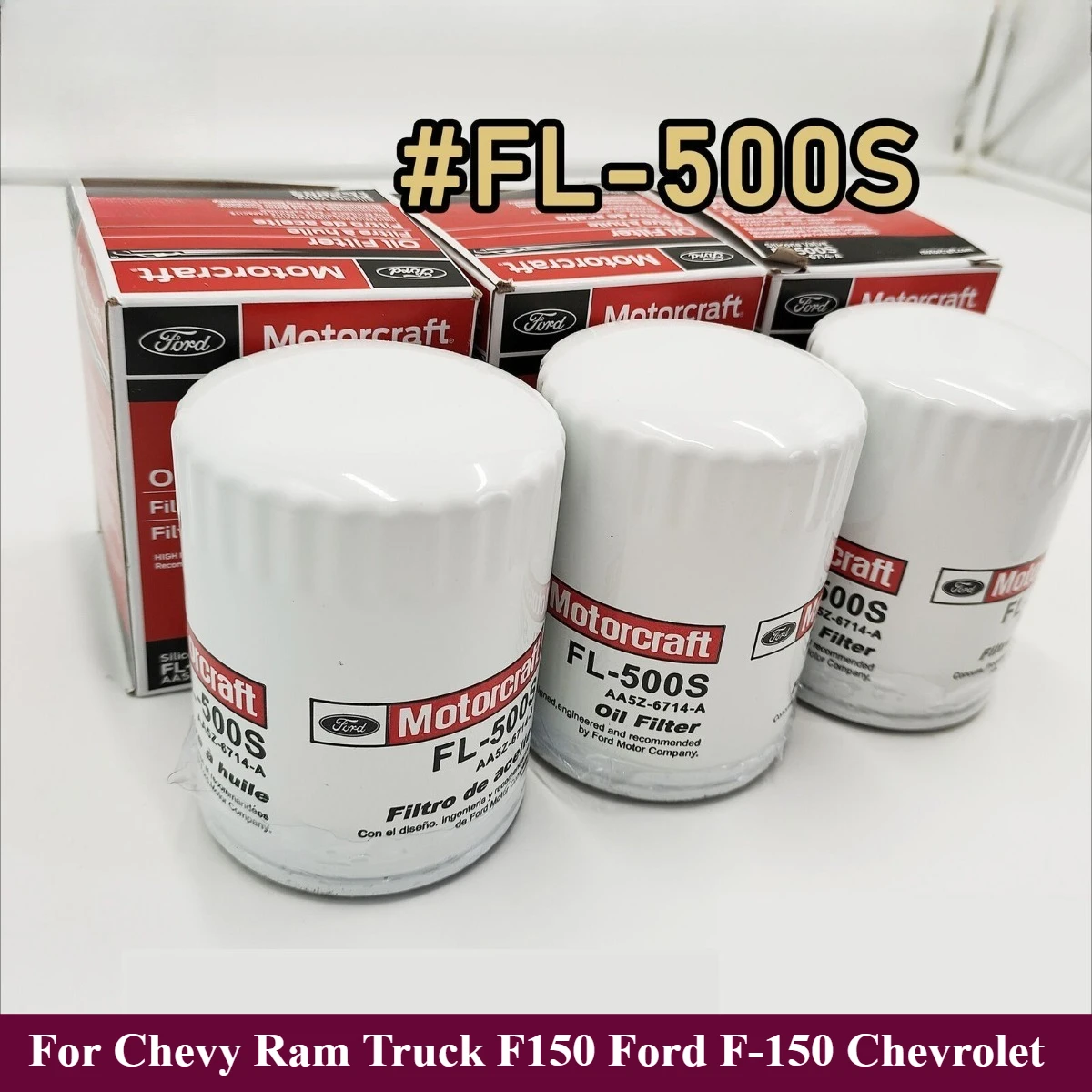 

Genuine 3PCS Professional Engine Oil Filter FL-500S Motorcraft AA5Z-6714-A