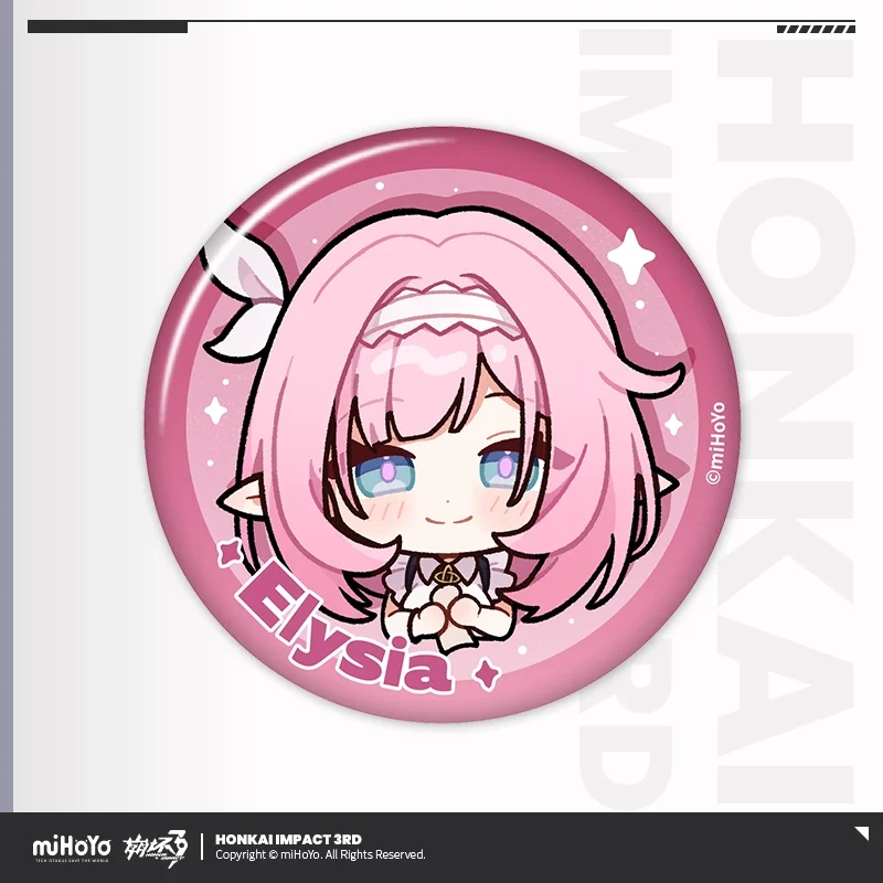 Sunsyea Honkai Impact 3rd Official Merch From miHoYo Theme Series Badge Brooch Elysia Herrscher of Human EGO