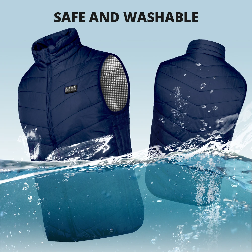 

Winter Hunting Skiing Heated Heated Vest Down Thermal Vest Electric Heated Down Vest for Men Women 21 Heating Zone 3 Temperature