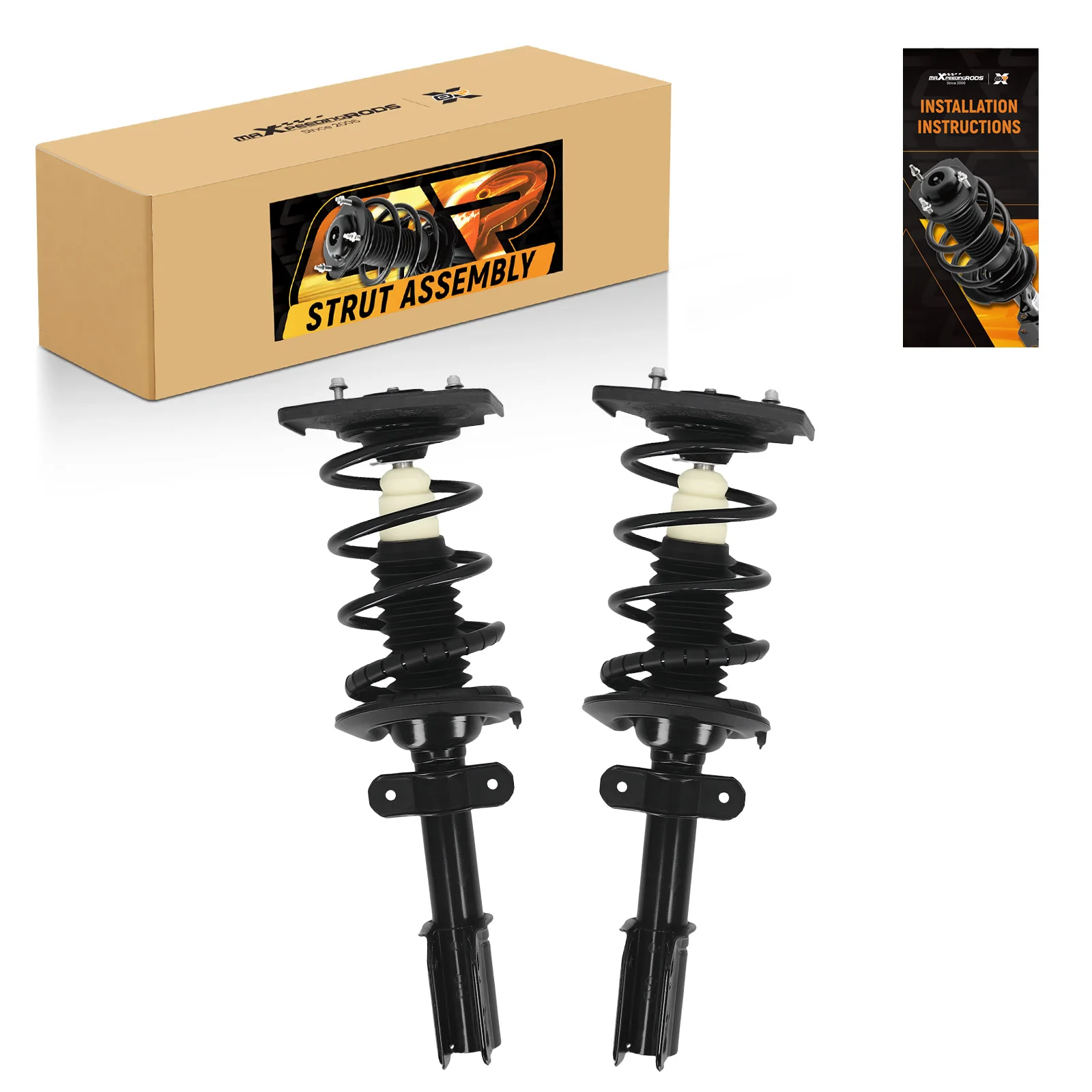 

MaXpeedingrods Pair Rear Complete Struts Coil Springs for Chevy Impala Intrigue 2000-2011 Oldsmobile Intrigue 1998-2002 MONTE