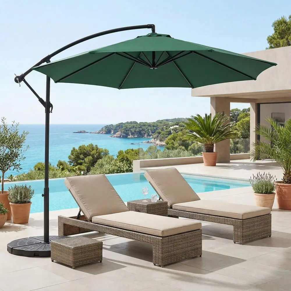 

Patio Umbrella Replacement Canopy Durable Outdoor Parasol Top For 6 8 Ribs, UVResistant Waterproof Perfect For Garden, Table, A