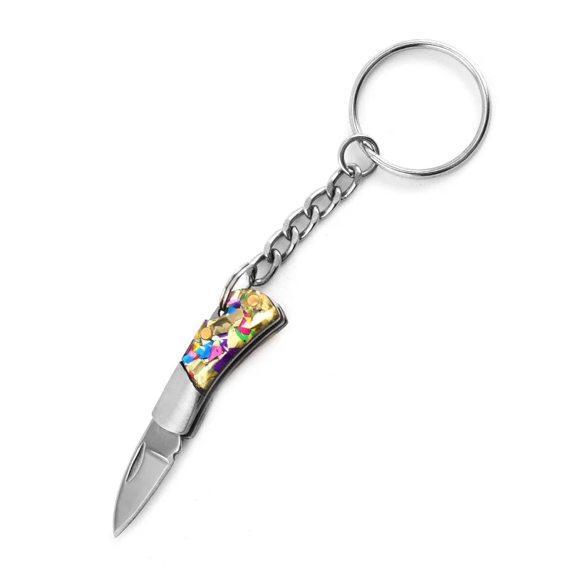 Folding small knife for unpacking express delivery, pocket mini keychain, portable boutique small gift, multi-purpose knife