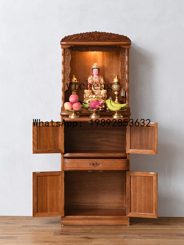 A29  Buddhist Altar Cabinet Home Desk Floor-standing Altar Buddha Statue