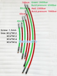 High Pressure Soft Hose 600mm 2600bar 3300bar Common Rail Pipe Oil Tube for Diesel Test Bench Bursting Pressure 6500bar 7000bar