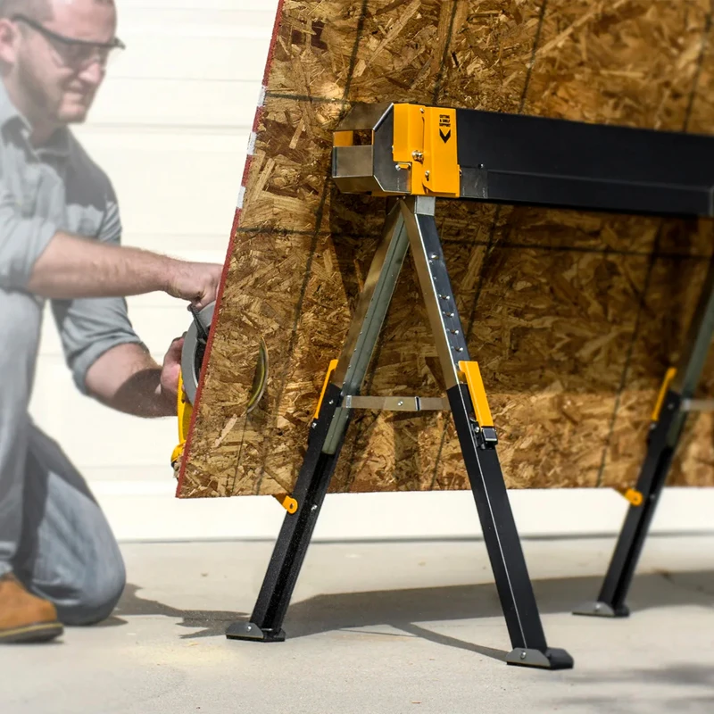 TOUGHBUILT TB-C700 Adjustable Height Workbench Sawhorse/Jobsite Table Bracket Outdoor Woodworking Tool Accessories
