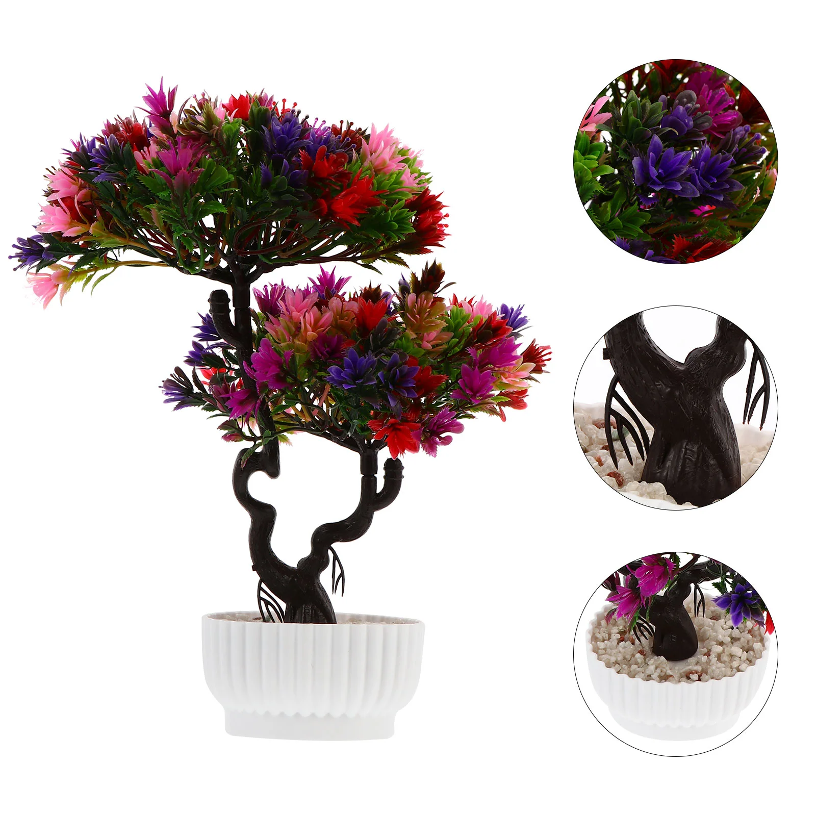 

Fake Tree for Living Room Welcome Pine Flower Potted Plant Artificial Plants Bonsai Office