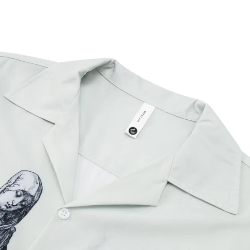 Cardigan da uomo casual irt ort Sve stampato retrò coppia tessuto elastico dalla vestibilità ampia Vintage Sle Youth Spring Faion