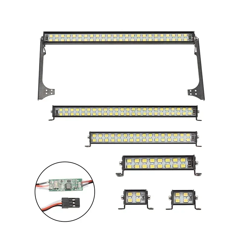 RC Car Roof Lamp 24 36 LED Light Bar for 1/10 RC Crawler Axial SCX10 90046/47 90060 SCX24 Jeep Wrangler D90 Rubicon Body