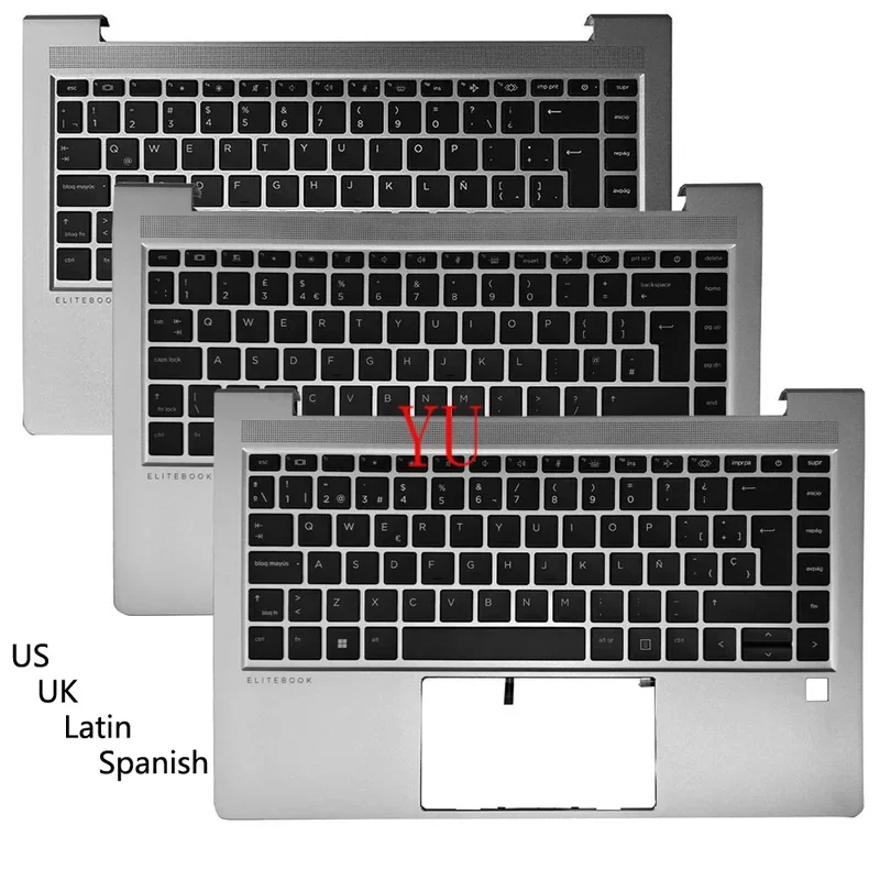 New Backlit UK/US/Latin/Spanish Keyboard For HP EliteBook 640 G10 With Palmrest Upper Cover Case N45429-001