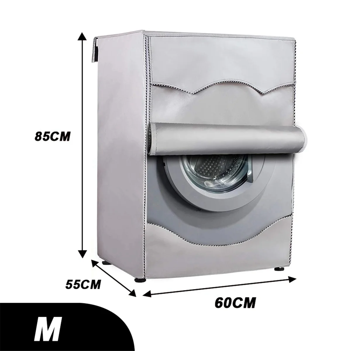 Front Load Laundry Dryer Covers Washing Machine Cover Dustproof Home Storage Cover Waterproof Case Sunscreen,M