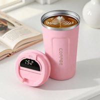 510ml Thermos Coffee Mug Water Bottle Stainless Steel Temperature Display Vacuum Flask Smart Thermal Coffee Cup For Outdoor