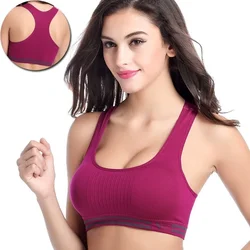 Racer back without steel ring sports bra shockproof fitness leisure running yoga ladies student plus size underwear