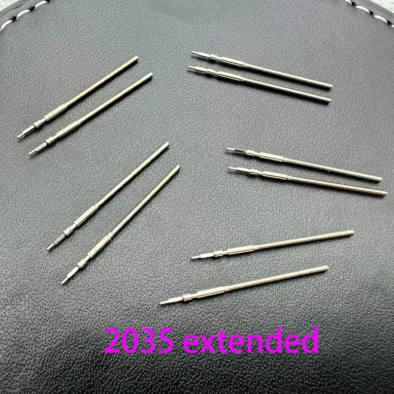 

2035 Extended Stem 2PCS/4PCS Steel Crown Parts Crown Watch Steel Stem Kit Fit 2035 Movement Stem Watch Accessories Movement part