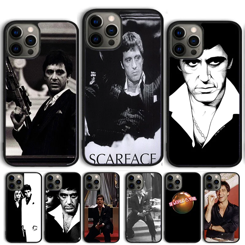 Tony Montana Scarfaces Al Pacino Phone Case Cover For iPhone 15 16 14 13 12 Pro Max mini 11 Pro Max XS XR Plus Coque