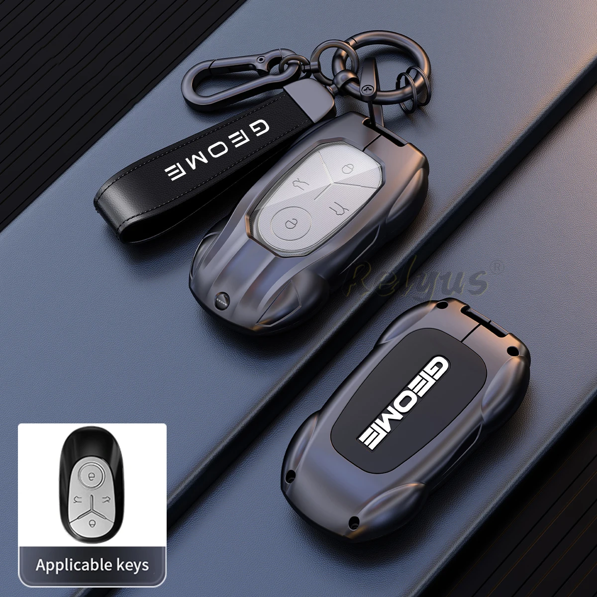 Zinc Alloy Silicone Sports Car Remote Control Key Case Cover Holder Shell For Geely EX2 GEOME MMEX2 Max Galaxy 2025 2026