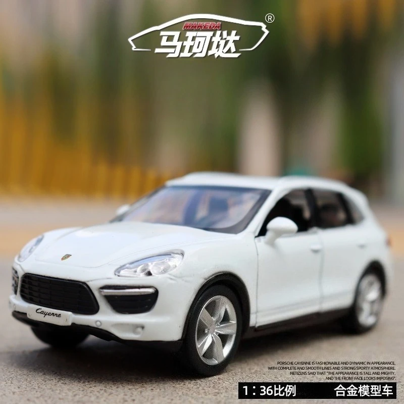 

Модель автомобиля Porsche Cayenne 1:36, имитация, из сплава, с функцией отката, игрушка-подарок, коллекционная литая модель из сплава