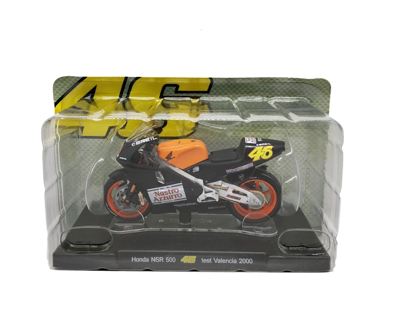 LEO 1:18 NSR 500 test Valencia 2000 Nr.46 Model Racing Motorcycle