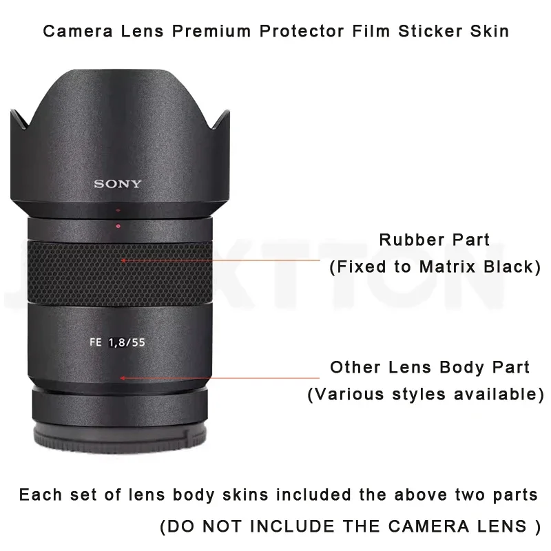 55 1.8 Lens Cap Skin Sony Anti-Scratch Camera Sticker Protective Wrap Film Body Protector Decal for FE 55mm F1.8 ZA SEL55F18Z