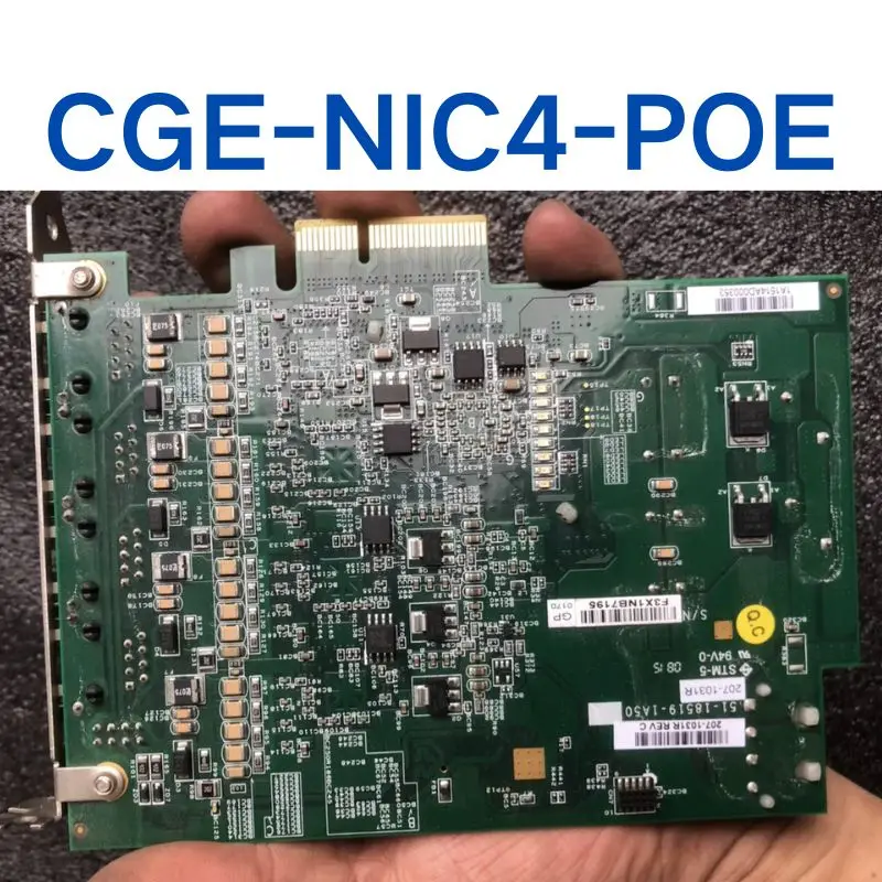 Used CGE-NIC4-POE Industrial Camera Capture Card tested OK and shipped quickly