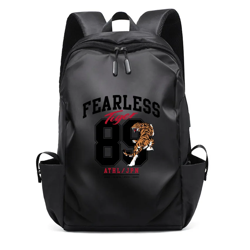 Classic Men Waterproof Hiking Computer Laptop Backpack Men Nylon Outdoor Bag Wome Animal Tiger Pattern Print USB Rucksack