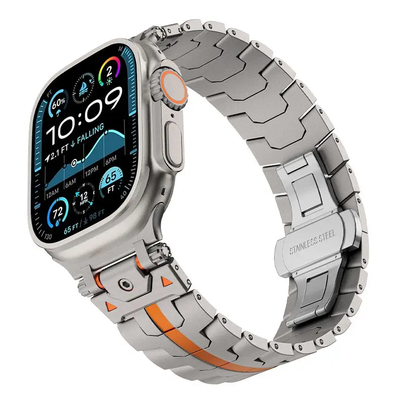 

Stainless Steel Bands for Apple Watch Ultra Band 49 46 45 44 42mm Rugged Metal Strap for iWatch S10 9 8 7 6 5 4 3 SE Wristband